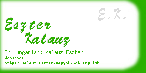 eszter kalauz business card